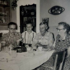 Grandparents Merlin and Tora, with grandsons Bill and Gerry - Tom Giddings